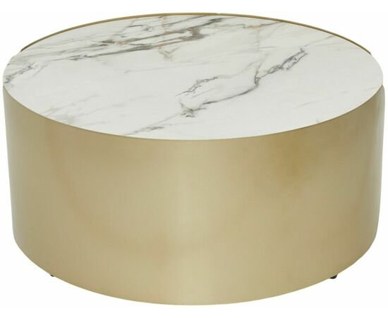 Стол журнальный BRANT KL-188 Контрастный мрамор матовый, итальянская керамика/ Шампань, ®DISAUR, изображение 5 | Интернет магазин мебели и декора LifeDekor