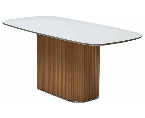 Стол TAMPA 180 цвет БЕЛЫЙ, керамика / Каркас OAK, ®DISAUR | Интернет магазин мебели и декора LifeDekor