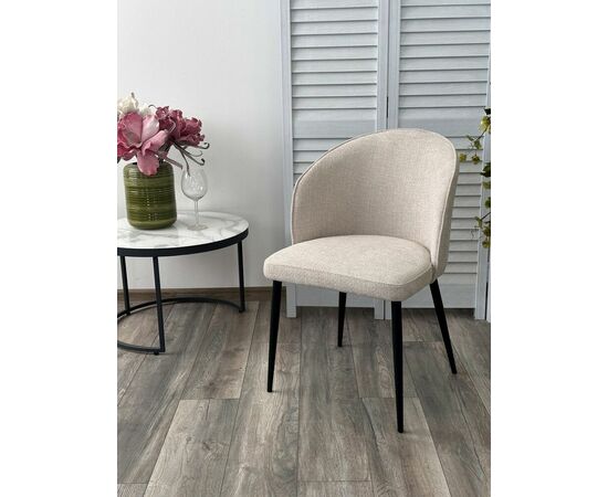 Стул GLORIA White CHACHA-140,  ткань/ черный каркас, ®DISAUR, изображение 7 | Интернет магазин мебели и декора LifeDekor