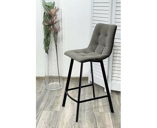 Полубарный стул CHILLI-QB SQUARE графит #14, велюр/ черный каркас (H=66cm) М-City, изображение 4 | Интернет магазин мебели и декора LifeDekor