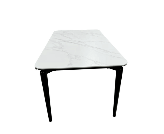 Стол обеденный Блум ART2922-140W, 140х80х75 см, белая керамика/черный, изображение 2 | Интернет магазин мебели и декора LifeDekor