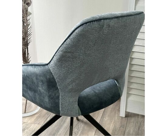 Стул BERRIES 360 град. Синий Loris-37, велюр/ темно-синий 7525-56, велюр/ черный каркас, DISAUR, изображение 2 | Интернет магазин мебели и декора LifeDekor