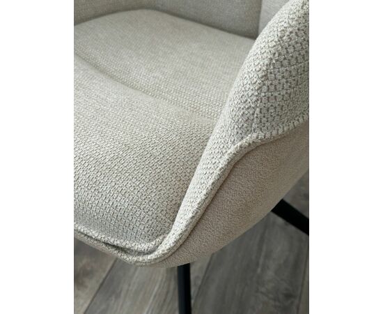 Стул PONTUS 360 град. поворот. KN01-05 Бежевый/ BZ1046-11 Бежевый/ Черный, ®DISAUR, изображение 4 | Интернет магазин мебели и декора LifeDekor