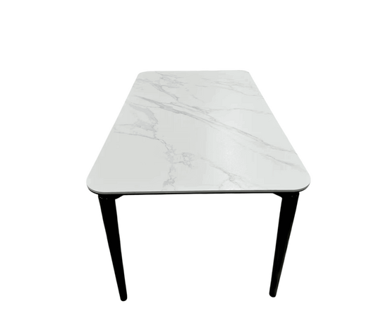 Стол обеденный Блум ART2922-140W, 140х80х75 см, белая керамика/черный, изображение 3 | Интернет магазин мебели и декора LifeDekor