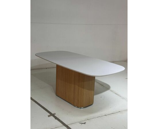 Стол TAMPA 180 цвет БЕЛЫЙ, керамика / Каркас OAK, ®DISAUR, изображение 4 | Интернет магазин мебели и декора LifeDekor