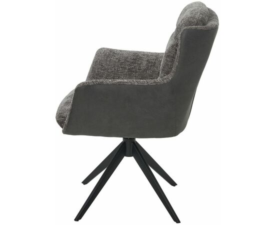 Стул GARLAND 360 град. поворот. HAGA-16 Серый, ткань/ GINO-457 Серый, ткань/ Черный, ®DISAUR, изображение 7 | Интернет магазин мебели и декора LifeDekor