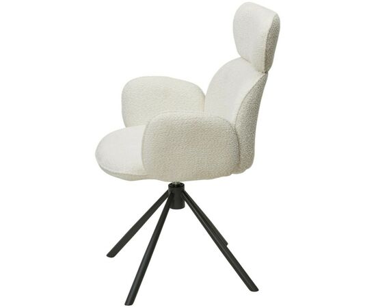 Стул VARDY 360 град.поворот. Белый букле XD841-01 / Серый, ®DISAUR, изображение 7 | Интернет магазин мебели и декора LifeDekor