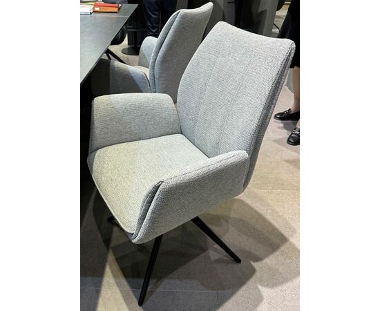 Стул YOZEF 360 град. поворот. KN01-04 Светло-серый, ткань / Черный, ®DISAUR, изображение 10 | Интернет магазин мебели и декора LifeDekor