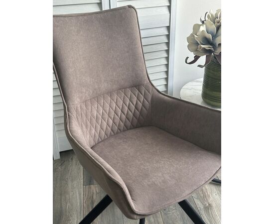 Стул GALAXY, 360 град. поворот. B5 Капучино, велюр / черный каркас, М-City, изображение 3 | Интернет магазин мебели и декора LifeDekor