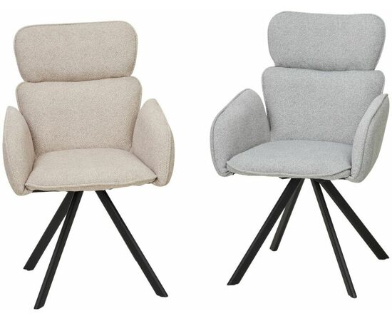 Стул LONG 360 град. поворот. NS10 Серый, букле / черный каркас, М-City, изображение 6 | Интернет магазин мебели и декора LifeDekor