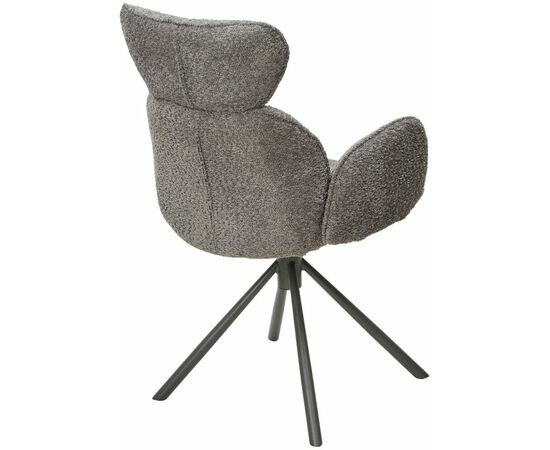 Стул VARDY 360 град.поворот. Темно-серый  букле XD841-16 / Серый, ®DISAUR, изображение 7 | Интернет магазин мебели и декора LifeDekor