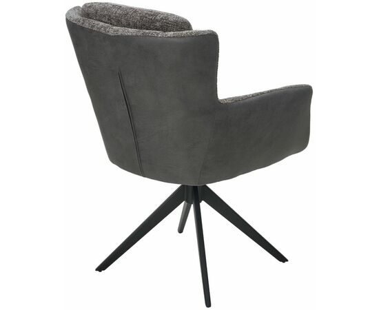 Стул GARLAND 360 град. поворот. HAGA-16 Серый, ткань/ GINO-457 Серый, ткань/ Черный, ®DISAUR, изображение 8 | Интернет магазин мебели и декора LifeDekor