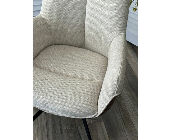 Стул PONTUS 360 град. поворот. KN01-05 Бежевый/ BZ1046-21 Коричневый/ Черный, ®DISAUR, изображение 4 | Интернет магазин мебели и декора LifeDekor