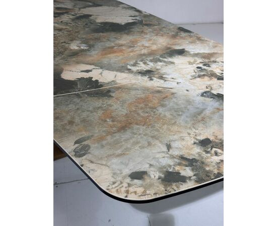 Стол ALONSO 200 TL-137  матовый, испанская керамика / брашированный каркас, цвет медный, ®DISAUR, изображение 13 | Интернет магазин мебели и декора LifeDekor