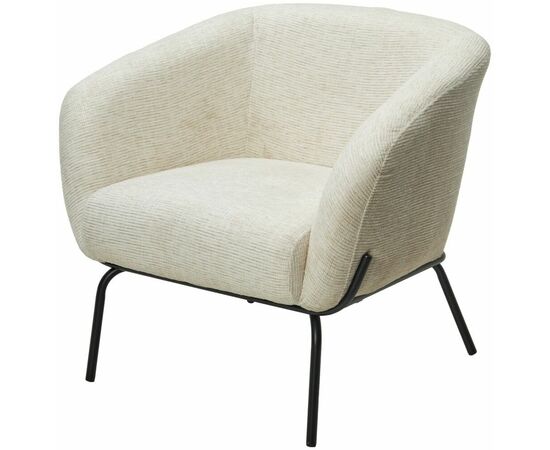 Кресло HARPER Modica-040 бежево-белый, ткань / черный каркас, ®DISAUR | Интернет магазин мебели и декора LifeDekor