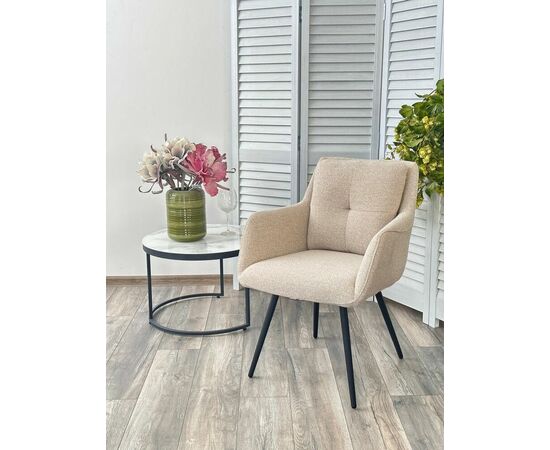 Стул VALLEYS Бежевый Lake-110, ткань / черный каркас / Товарный знак DISAUR, изображение 4 | Интернет магазин мебели и декора LifeDekor