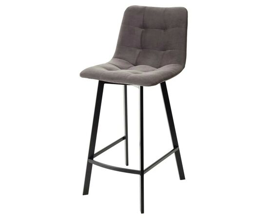 Полубарный стул CHILLI-QB SQUARE графит #14, велюр/ черный каркас (H=66cm) М-City | Интернет магазин мебели и декора LifeDekor