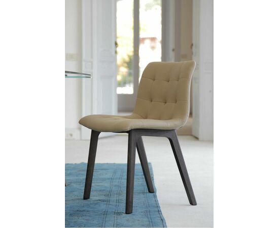 Стул KUGA 40.37 (ELM L008 WOODS/ TR505 белый , экокожа) | Интернет магазин мебели и декора LifeDekor