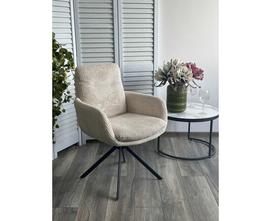 Стул DAREM Белый вельвет Davis lincoln-03n / черный каркас, ®DISAUR, изображение 3 | Интернет магазин мебели и декора LifeDekor