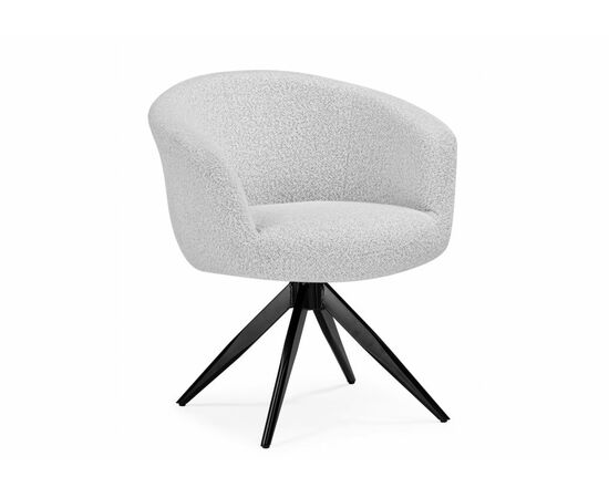 Стул на металлокаркасе Solomon 1 вращающийся светло-бежевый / черный | Интернет магазин мебели и декора LifeDekor