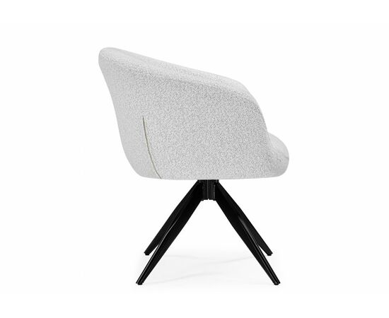 Стул на металлокаркасе Solomon 1 вращающийся светло-бежевый / черный, изображение 2 | Интернет магазин мебели и декора LifeDekor