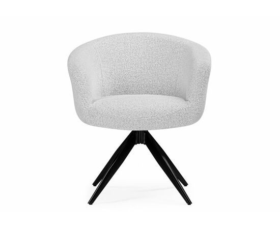 Стул на металлокаркасе Solomon 1 вращающийся светло-бежевый / черный, изображение 3 | Интернет магазин мебели и декора LifeDekor