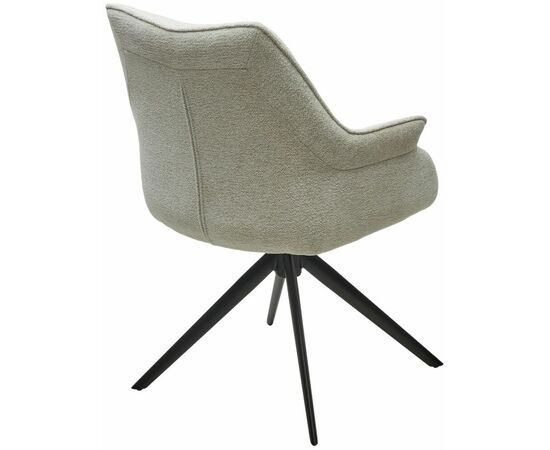 Стул OVE 360 град. поворот. RAVEN22 Бежево-белый, ткань / Черный, ®DISAUR, изображение 7 | Интернет магазин мебели и декора LifeDekor