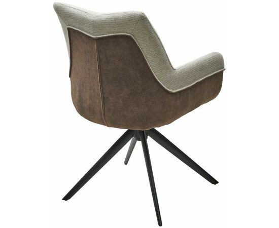 Стул PONTUS 360 град. поворот. KN01-05 Бежевый/ BZ1046-21 Коричневый/ Черный, ®DISAUR, изображение 8 | Интернет магазин мебели и декора LifeDekor