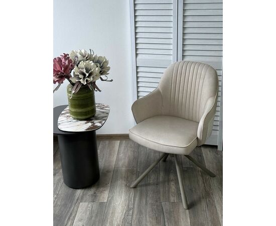 Стул RIKARD 360 град. кремовый RIELY-111 /PRESENT-120, шенилл - велюр / латте каркас, ®DISAUR, изображение 11 | Интернет магазин мебели и декора LifeDekor