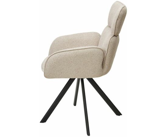 Стул LONG 360 град. поворот.NS04 Крем, букле / черный каркас, М-City, изображение 7 | Интернет магазин мебели и декора LifeDekor