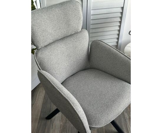 Стул LONG 360 град. поворот. NS10 Серый, букле / черный каркас, М-City, изображение 4 | Интернет магазин мебели и декора LifeDekor