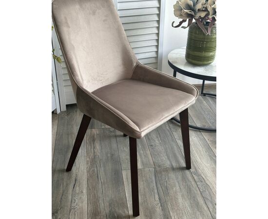 Стул CRISTIAN Future-009 латте, велюр / орех, ®DISAUR, изображение 3 | Интернет магазин мебели и декора LifeDekor