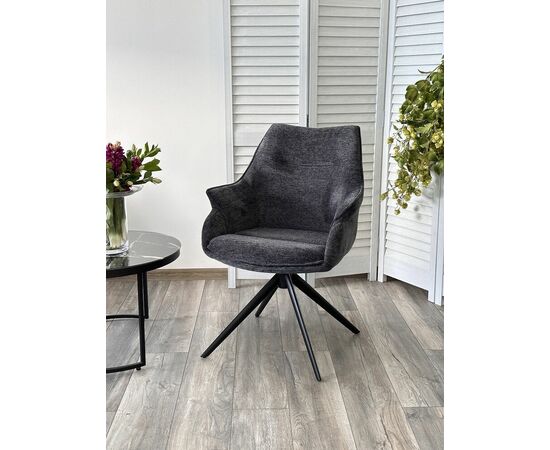 Стул OVE 360 град. поворот. RAVEN18 Серый, ткань / Черный, ®DISAUR, изображение 3 | Интернет магазин мебели и декора LifeDekor