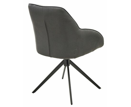 Стул TORNADO 360 град. Серый Brego-07, ткань/ темно-серый Modern-454, велюр/ черный каркас, DISAUR, изображение 8 | Интернет магазин мебели и декора LifeDekor