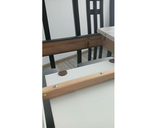 Стол TME-6931 MBH SWEDEN белый мрамор / темный орех  M-City, изображение 4 | Интернет магазин мебели и декора LifeDekor