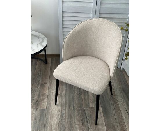 Стул GLORIA White CHACHA-140,  ткань/ черный каркас, ®DISAUR, изображение 5 | Интернет магазин мебели и декора LifeDekor