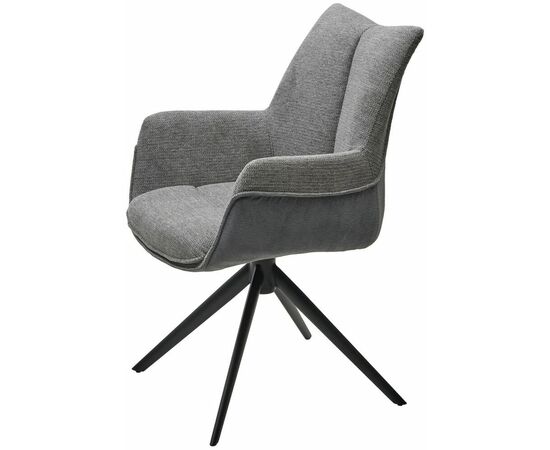 Стул PONTUS 360 град. поворот. KN01-03 Серый/ BZ1046-02 Темно-серый/ Черный, ®DISAUR, изображение 10 | Интернет магазин мебели и декора LifeDekor