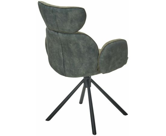 Стул VARDY 360 град.поворот. Brego-77 Зеленый, ткань/ 7525-156 Зеленый, велюр/Черный, ®DISAUR, изображение 7 | Интернет магазин мебели и декора LifeDekor