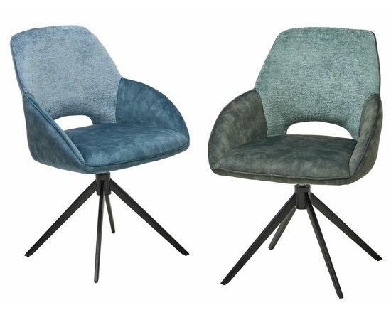 Стул BERRIES 360 град., Зеленый Loris-39, велюр/темно-зеленый 7525-156, велюр/ черный каркас, DISAUR, изображение 7 | Интернет магазин мебели и декора LifeDekor