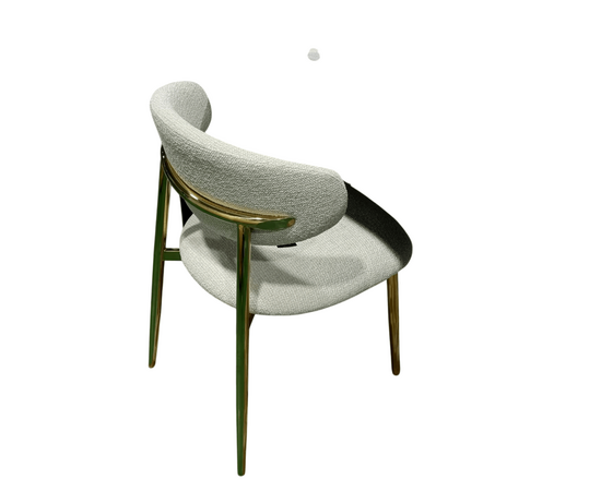 Стул обеденный Оскар ART2969-MK, молочный/глянцевое золото, изображение 2 | Интернет магазин мебели и декора LifeDekor