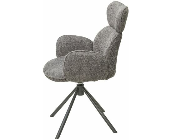 Стул VARDY 360 град.поворот. Темно-серый  букле XD841-16 / Серый, ®DISAUR, изображение 8 | Интернет магазин мебели и декора LifeDekor