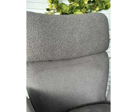 Стул TRIS 360 град. поворот с возвратом, Davis Nowo 92 серый, букле /Point 90 серый/ Черный, ®DISAUR, изображение 4 | Интернет магазин мебели и декора LifeDekor