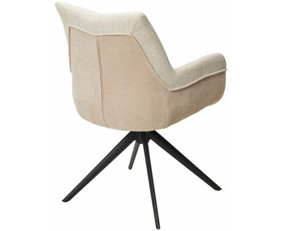 Стул PONTUS 360 град. поворот. KN01-05 Бежевый/ BZ1046-11 Бежевый/ Черный, ®DISAUR, изображение 5 | Интернет магазин мебели и декора LifeDekor