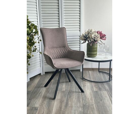 Стул GALAXY, 360 град. поворот. B5 Капучино, велюр / черный каркас, М-City, изображение 2 | Интернет магазин мебели и декора LifeDekor