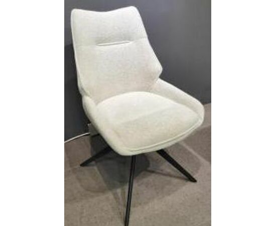 Стул OLAF 360 град. поворот. RAVEN22 Бежево-белый, ткань / Черный, ®DISAUR, изображение 7 | Интернет магазин мебели и декора LifeDekor