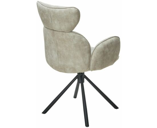 Стул VARDY 360 град.поворот. Brego-31 Бежевый, ткань/ 7525-01 Бежевый, велюр/Черный, ®DISAUR, изображение 7 | Интернет магазин мебели и декора LifeDekor
