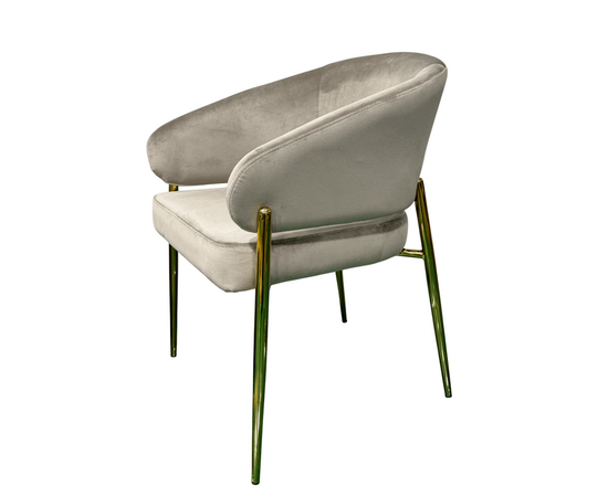 Стул обеденный Стелла ART2959-BG, бежевый/глянцевое золото | Интернет магазин мебели и декора LifeDekor