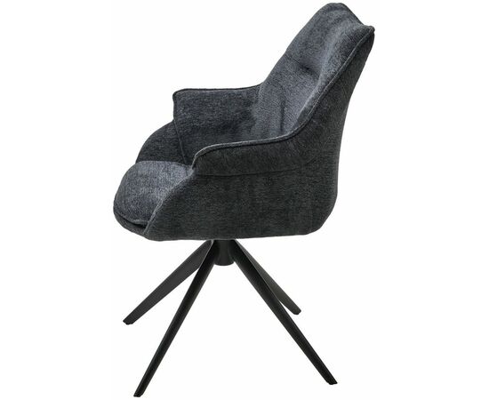 Стул OVE 360 град. поворот. RAVEN18 Серый, ткань / Черный, ®DISAUR, изображение 7 | Интернет магазин мебели и декора LifeDekor