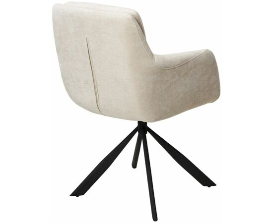 Стул ФЕДЕРИКО ДАНС 180 град. поворотный, NORDIC 11 Молочный / Черный каркас, M-City, изображение 5 | Интернет магазин мебели и декора LifeDekor