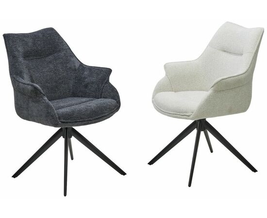 Стул OVE 360 град. поворот. RAVEN18 Серый, ткань / Черный, ®DISAUR, изображение 5 | Интернет магазин мебели и декора LifeDekor